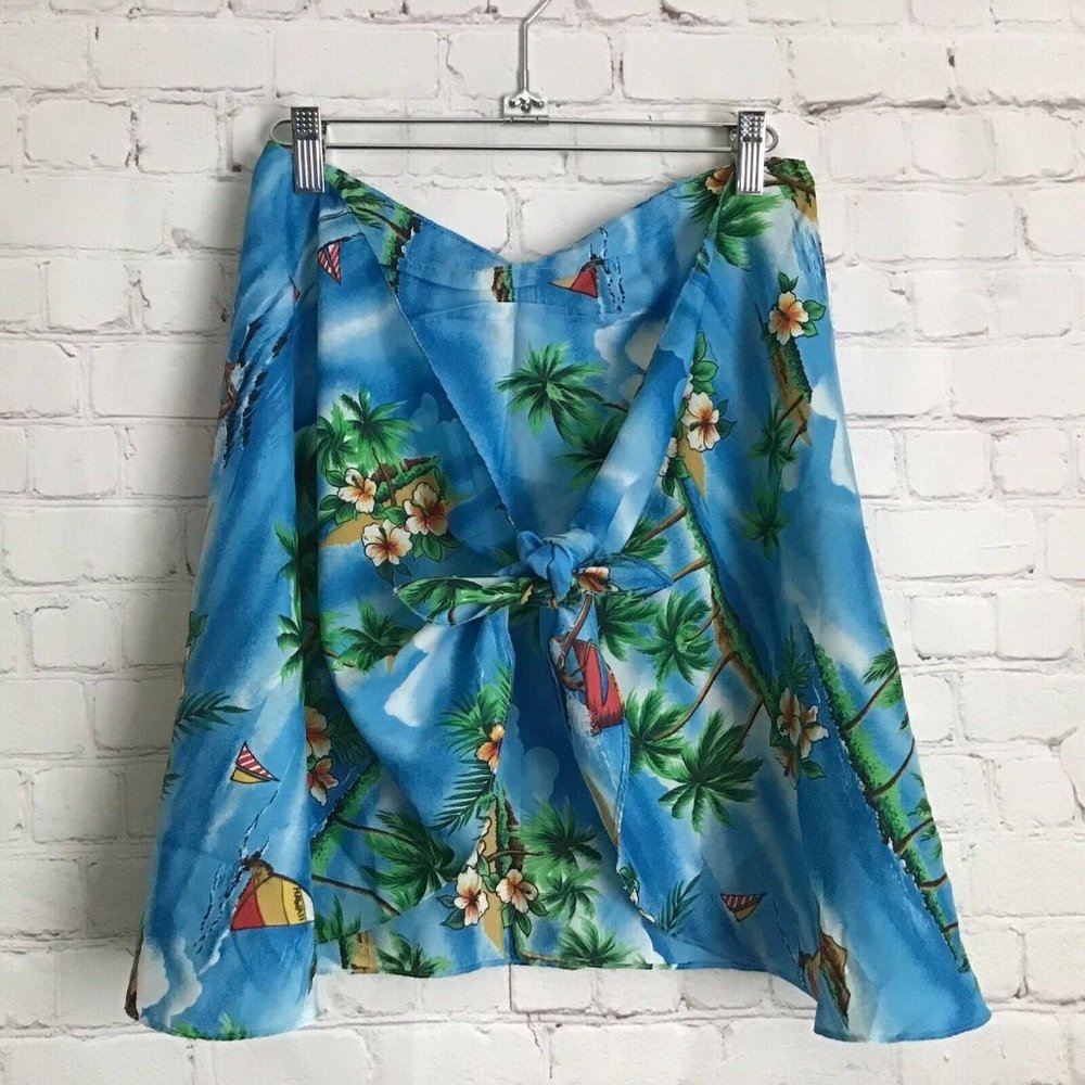 Hilo Hattie Sarong Pareau Blue One Size New